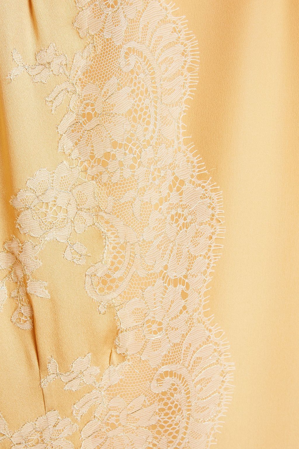 CARINE GILSON Deshabille lace-trimmed silk-satin robe
