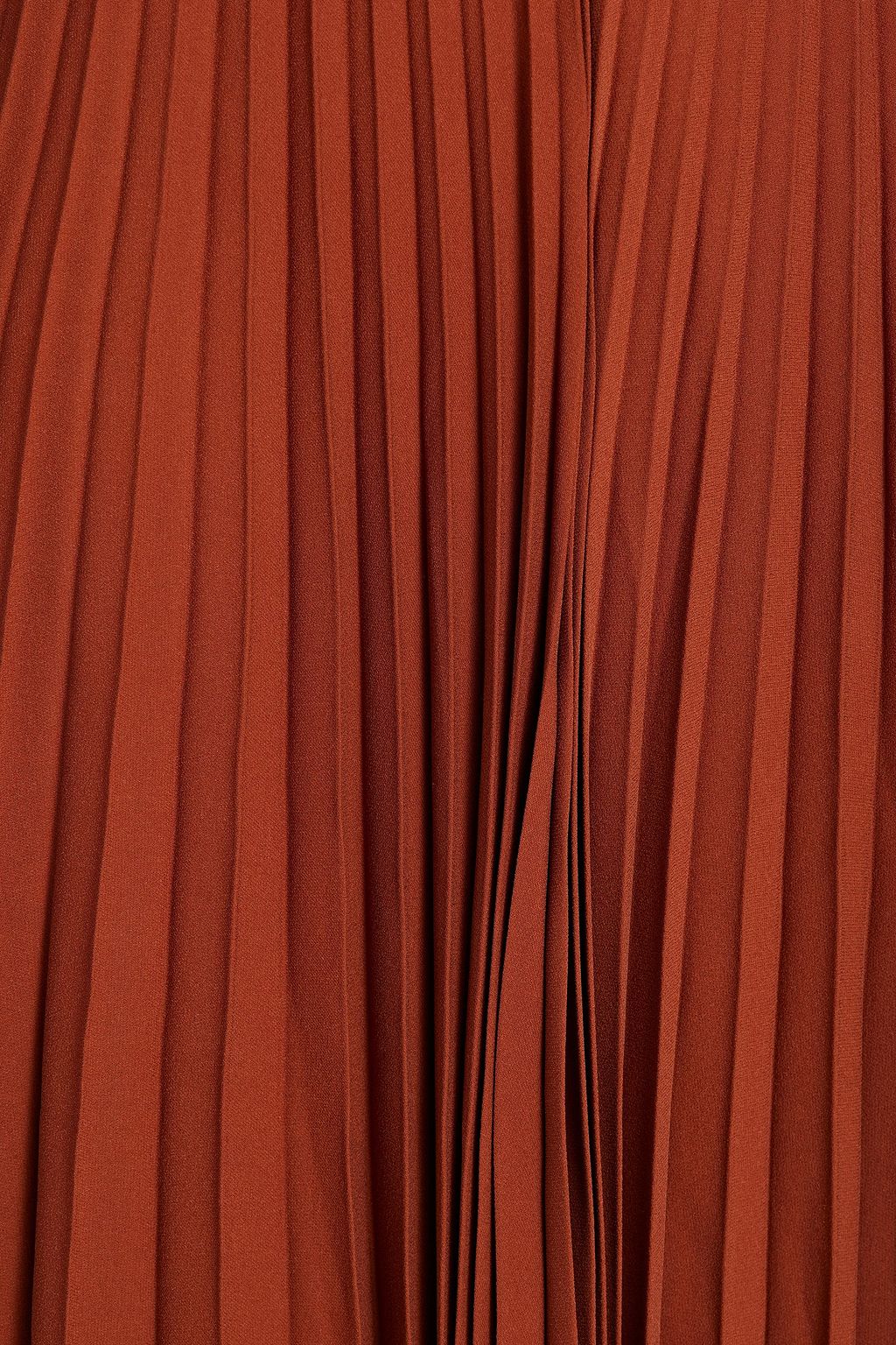 VALENTINO GARAVANI Pleated silk crepe de chine midi skirt