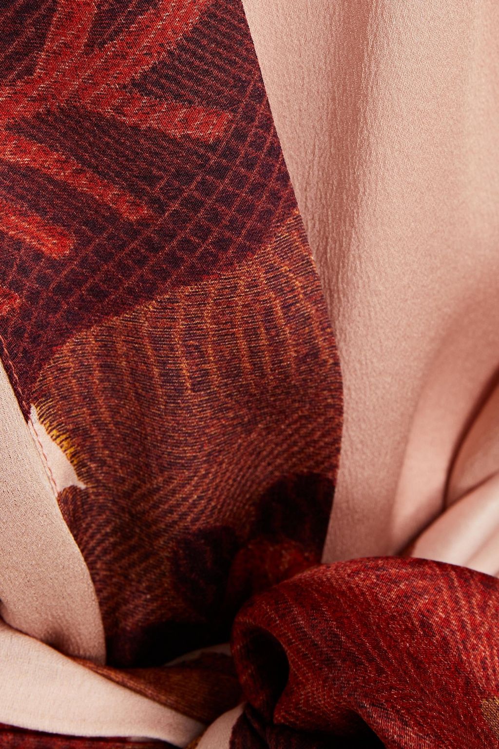 CARINE GILSON Belted printed silk kimono