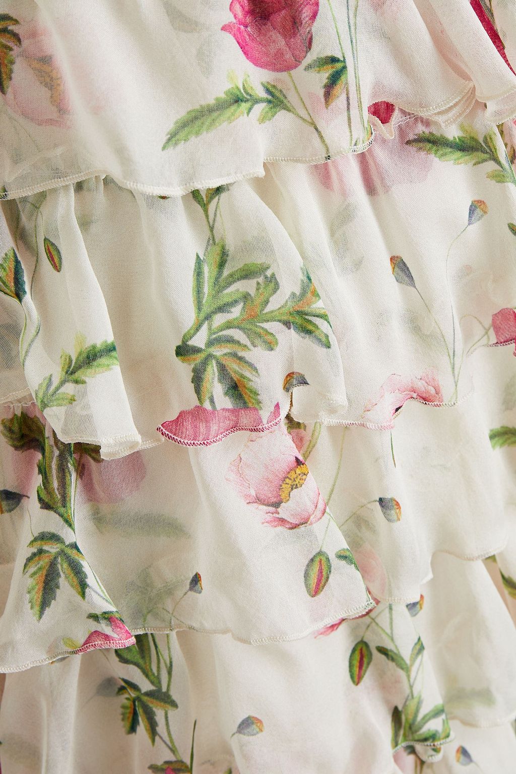 GIAMBATTISTA VALLI Tiered floral-print silk-chiffon maxi dress