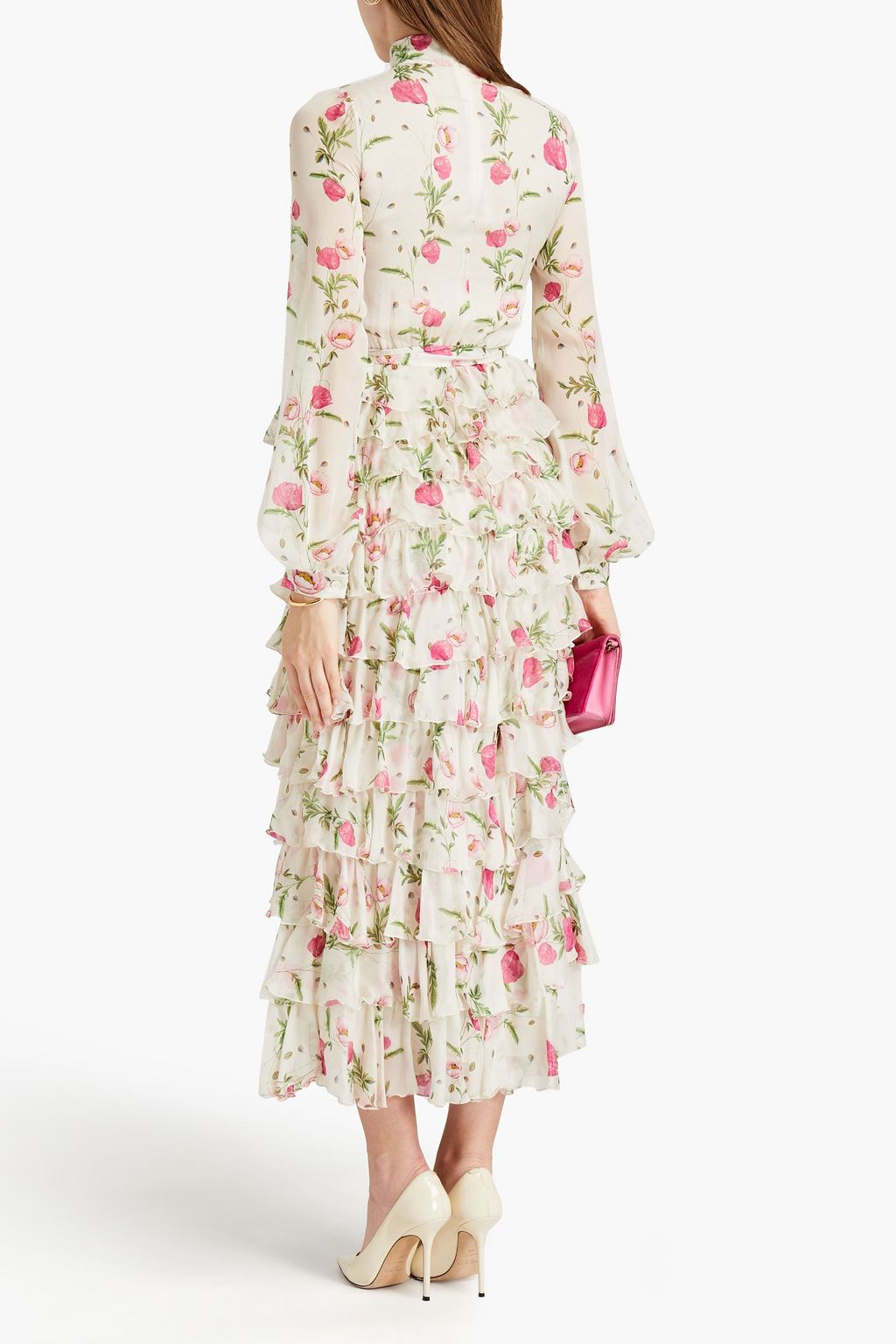GIAMBATTISTA VALLI Tiered floral-print silk-chiffon maxi dress
