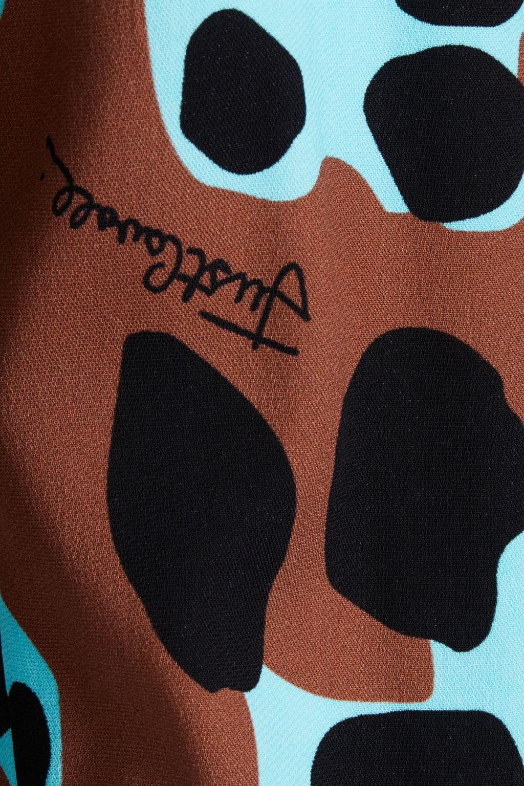 JUST CAVALLI Cropped printed crepe top