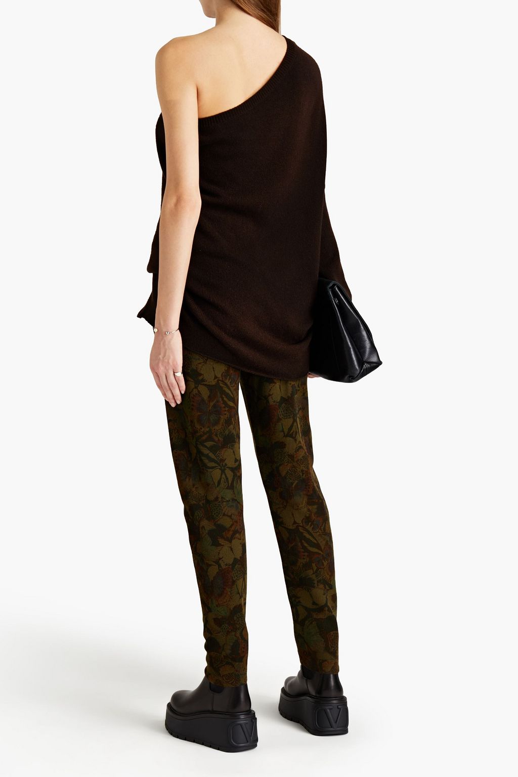 VALENTINO GARAVANI Oversized one-shoulder cashmere sweater