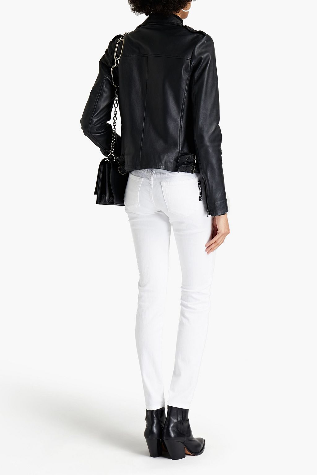 JUST CAVALLI Appliquéd mid-rise skinny jeans