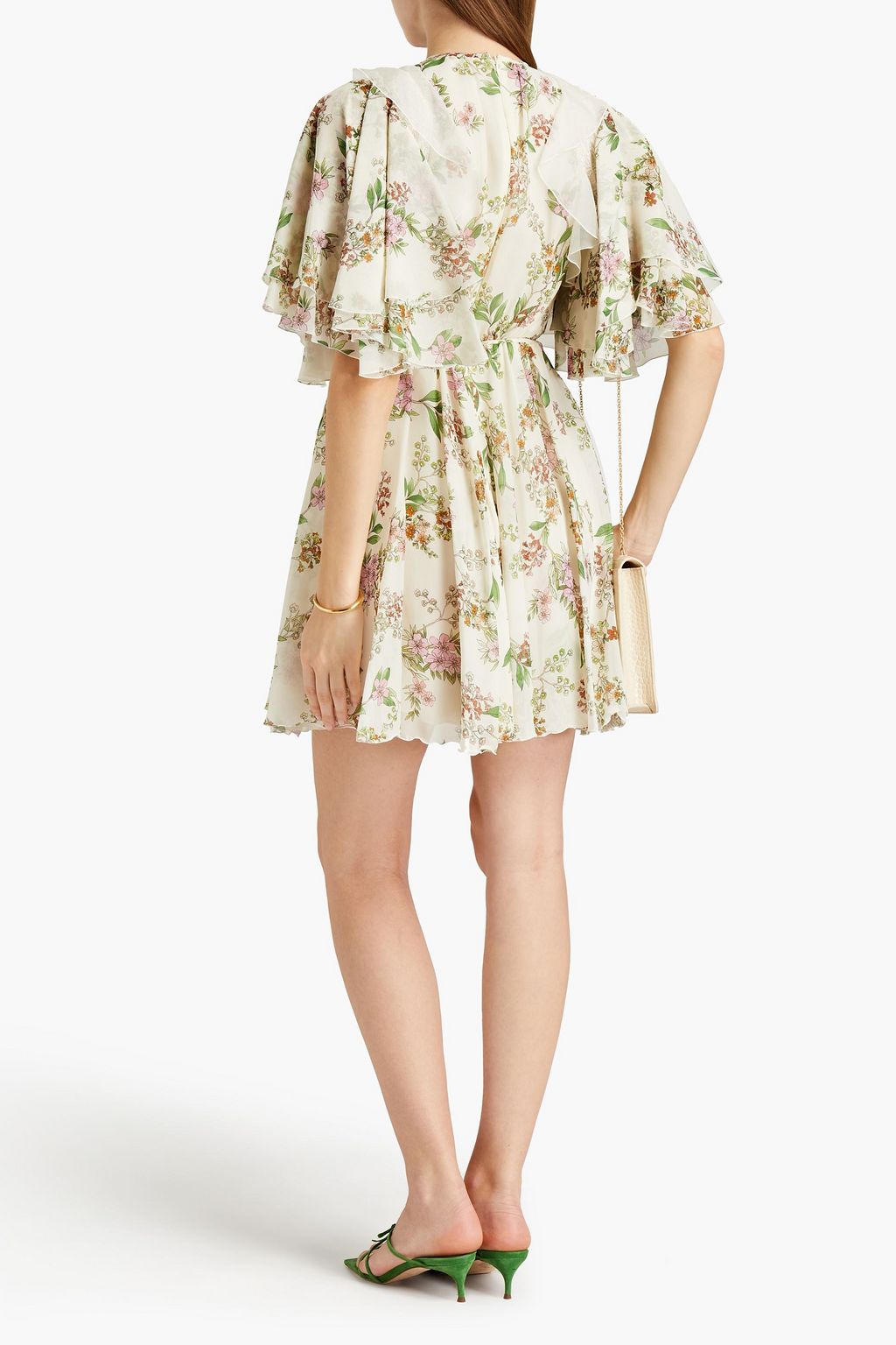GIAMBATTISTA VALLI Ruffled floral-print silk-chiffon mini dress