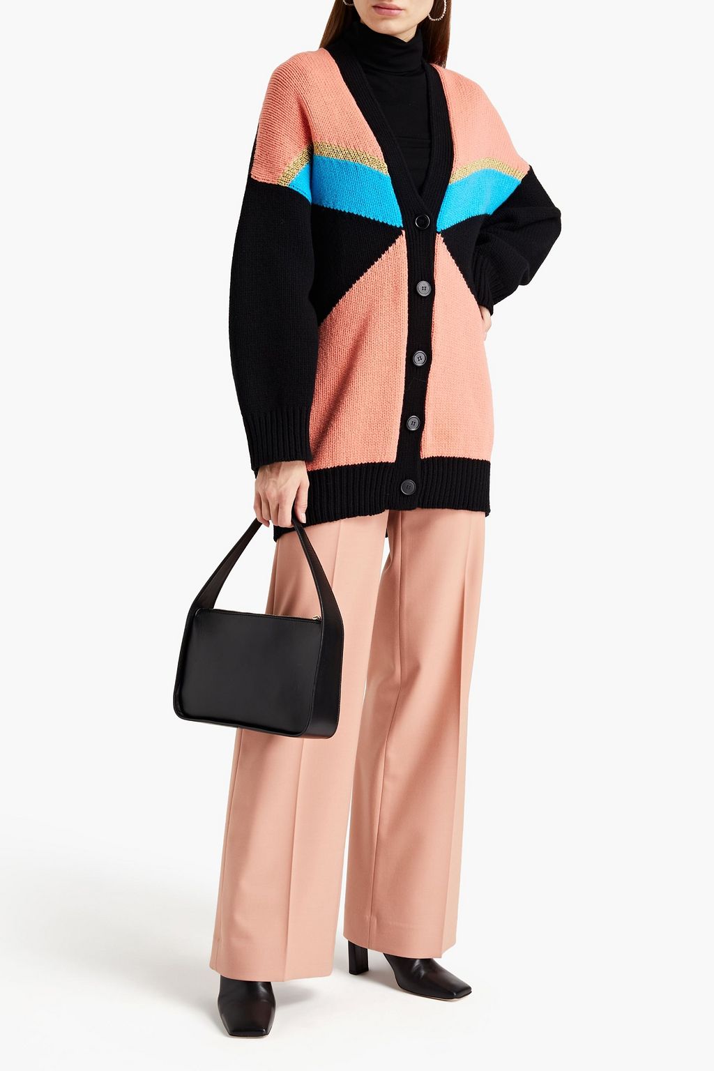 M MISSONI Metallic-trimmed wool cardigan