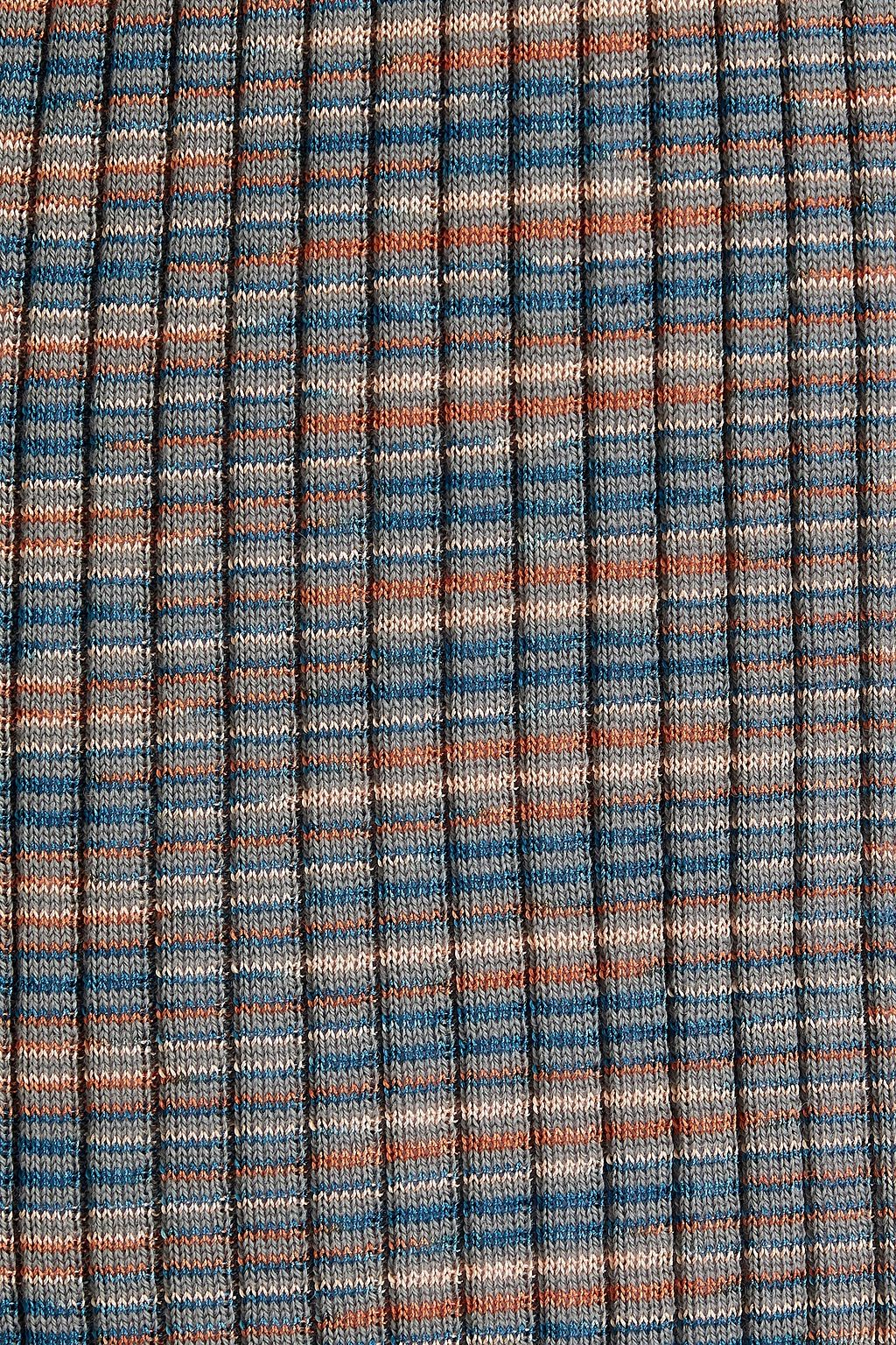 M MISSONI Mélange ribbed crochet-knit sweater