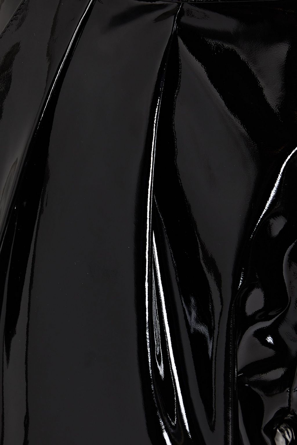 GIAMBATTISTA VALLI Pleated patent-leather tapered pants