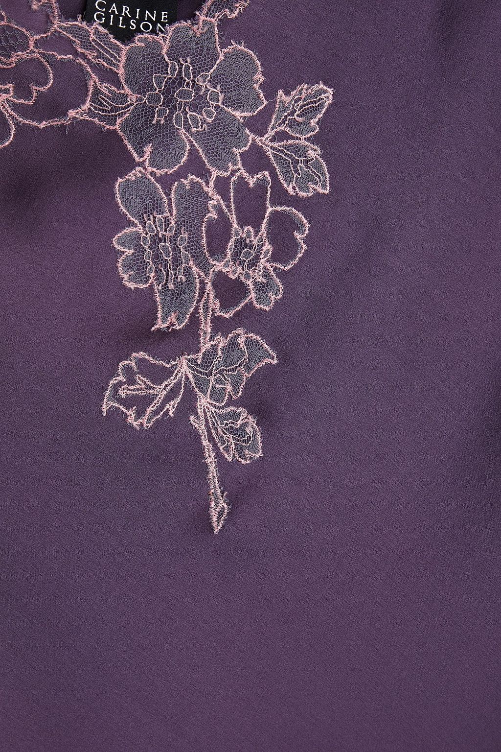 CARINE GILSON Lace-trimmed silk camisole