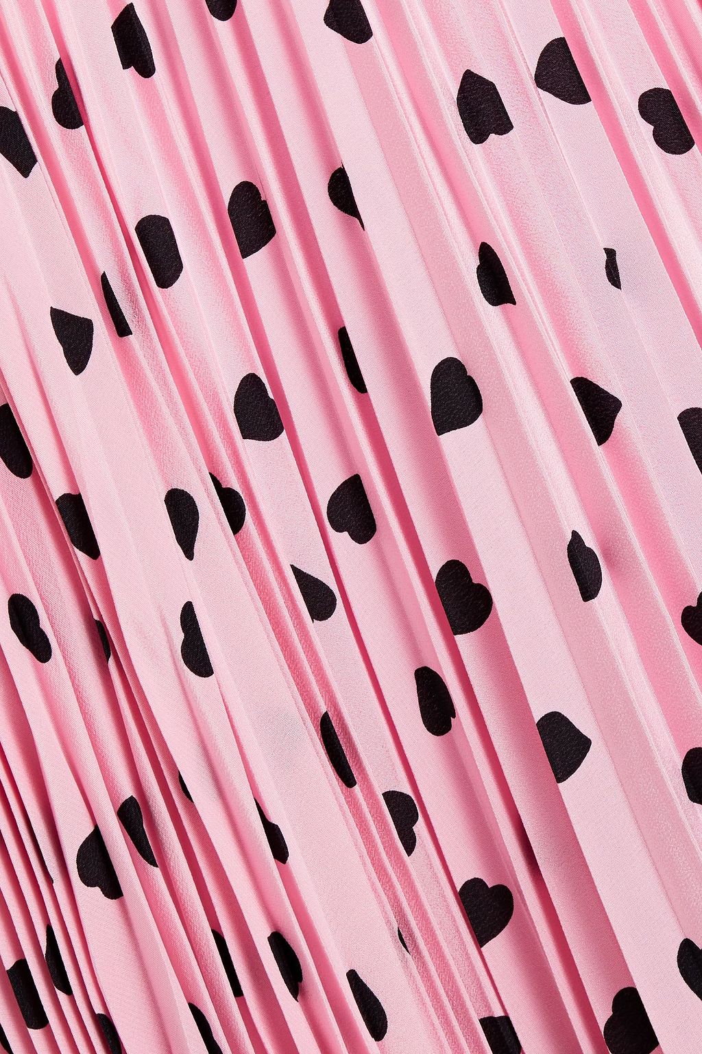 VALENTINO GARAVANI Printed plissé silk crepe de chine midi skirt