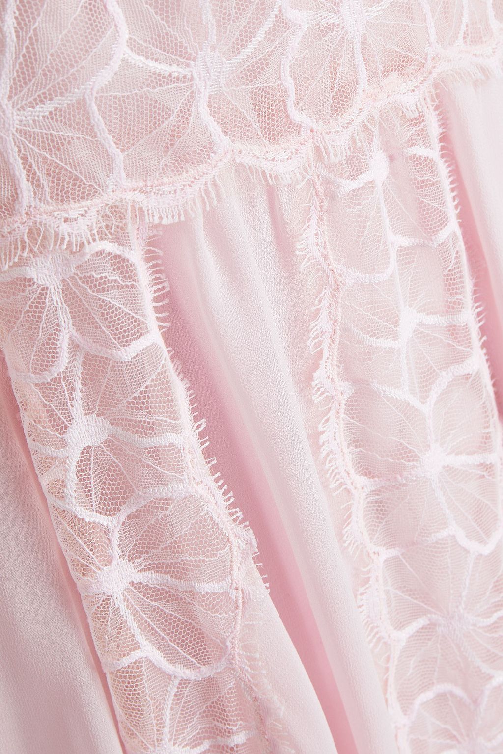 GIAMBATTISTA VALLI Lace-trimmed silk-chiffon mini dress