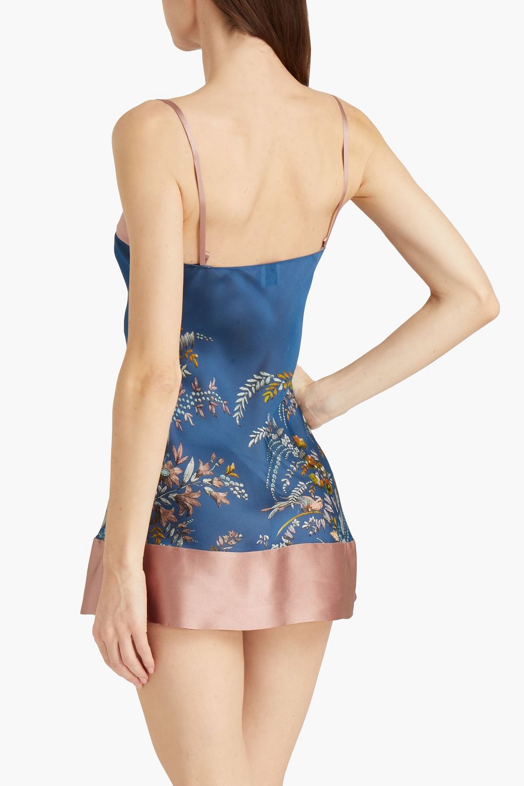 CARINE GILSON Floral-print silk-satin chemise
