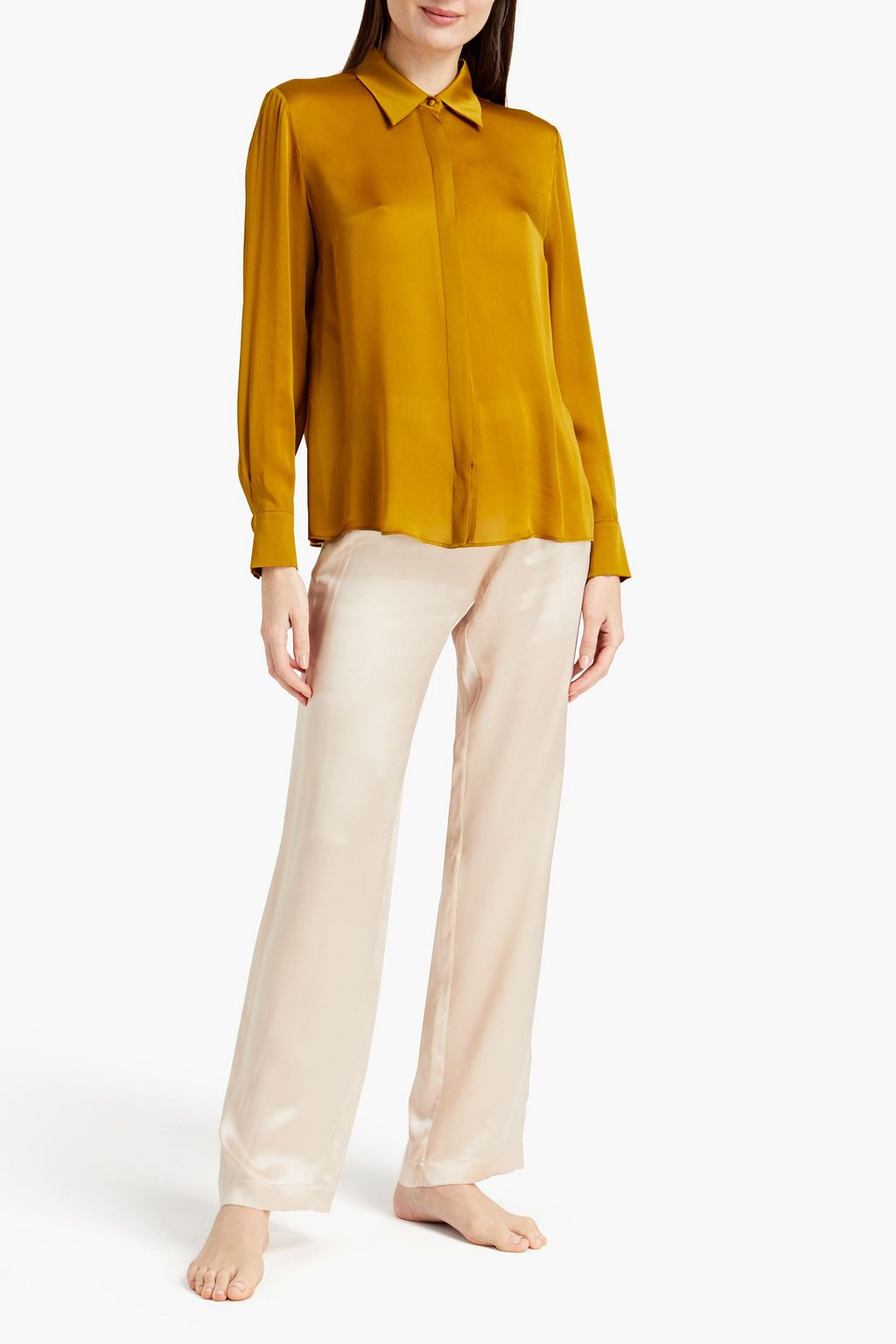 CARINE GILSON Silk pajama top