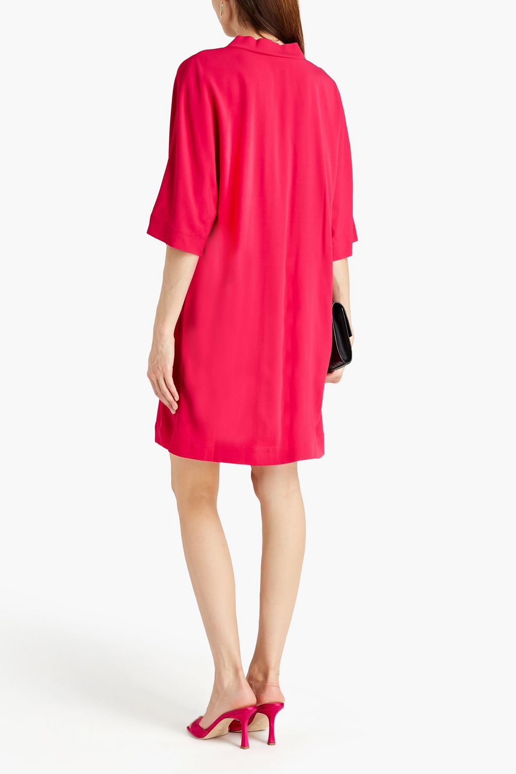 JUST CAVALLI Two-tone stretch-crepe mini dress