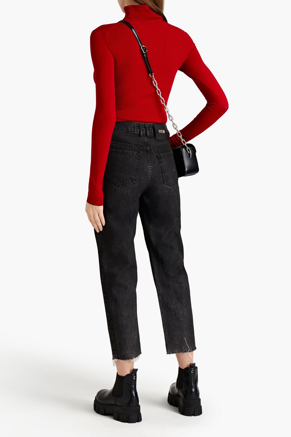 JUST CAVALLI Embellished high-rise tapered jeans