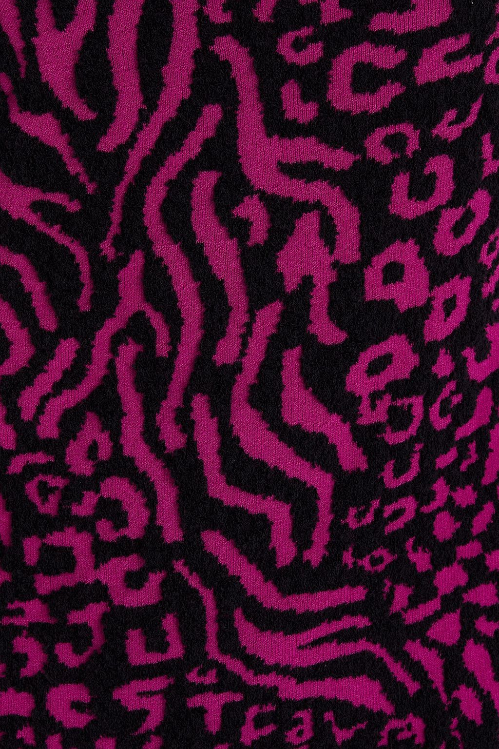 JUST CAVALLI One-shoulder jacquard-knit mini dress