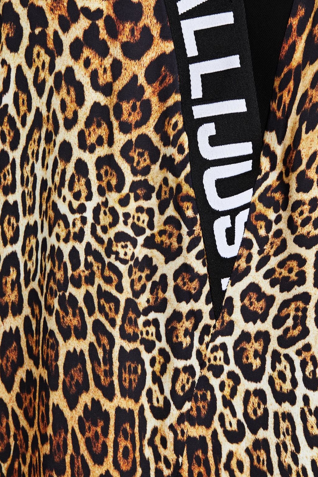 JUST CAVALLI Leopard-print satin mini dress