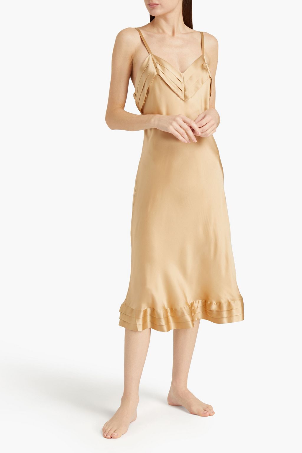 CARINE GILSON Silk-satin nightdress