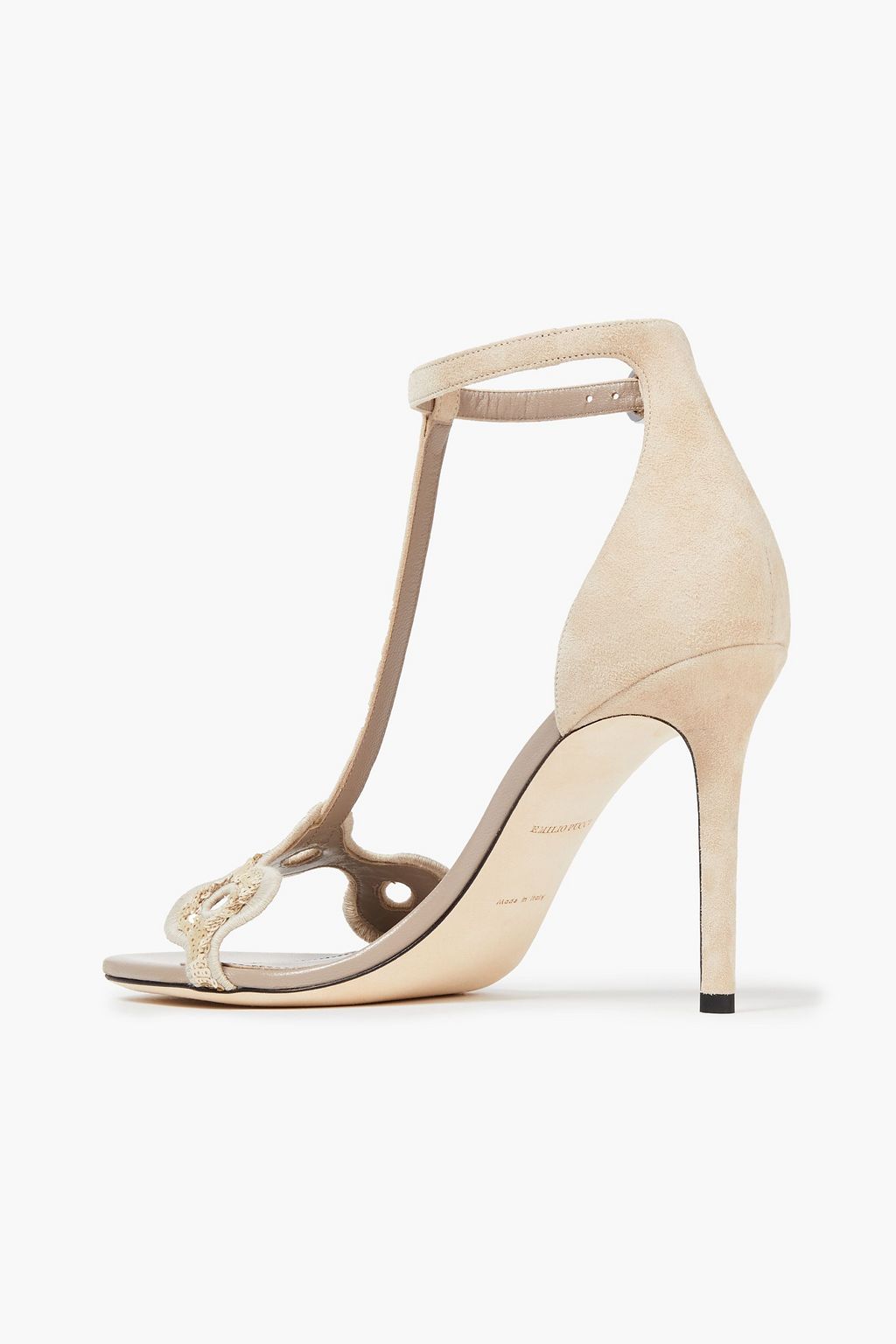 PUCCI Sequin-embellished suede sandals