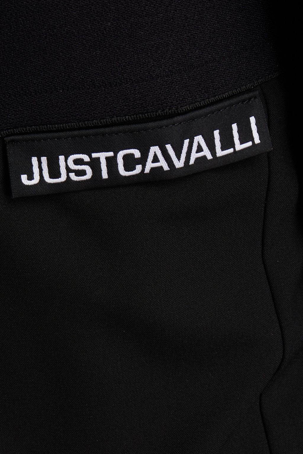 JUST CAVALLI Cropped gathered crepe top