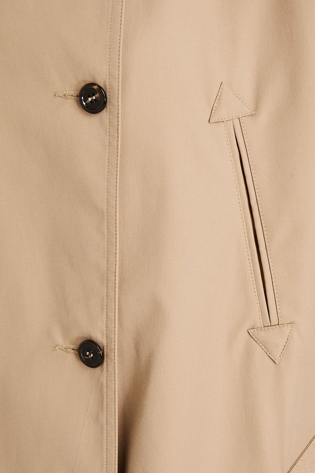VALENTINO GARAVANI Doppelreihiger Mantel aus Baumwoll-Gabardine mit Cut-outs