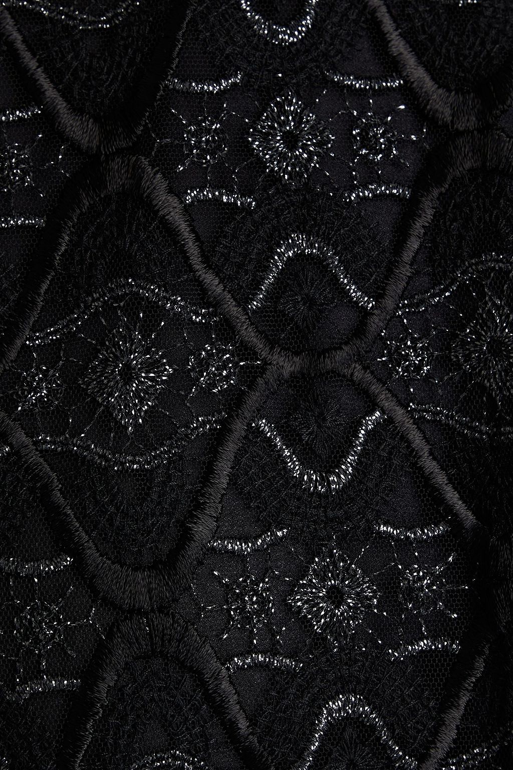 GIAMBA Metallic embroidered tulle dress