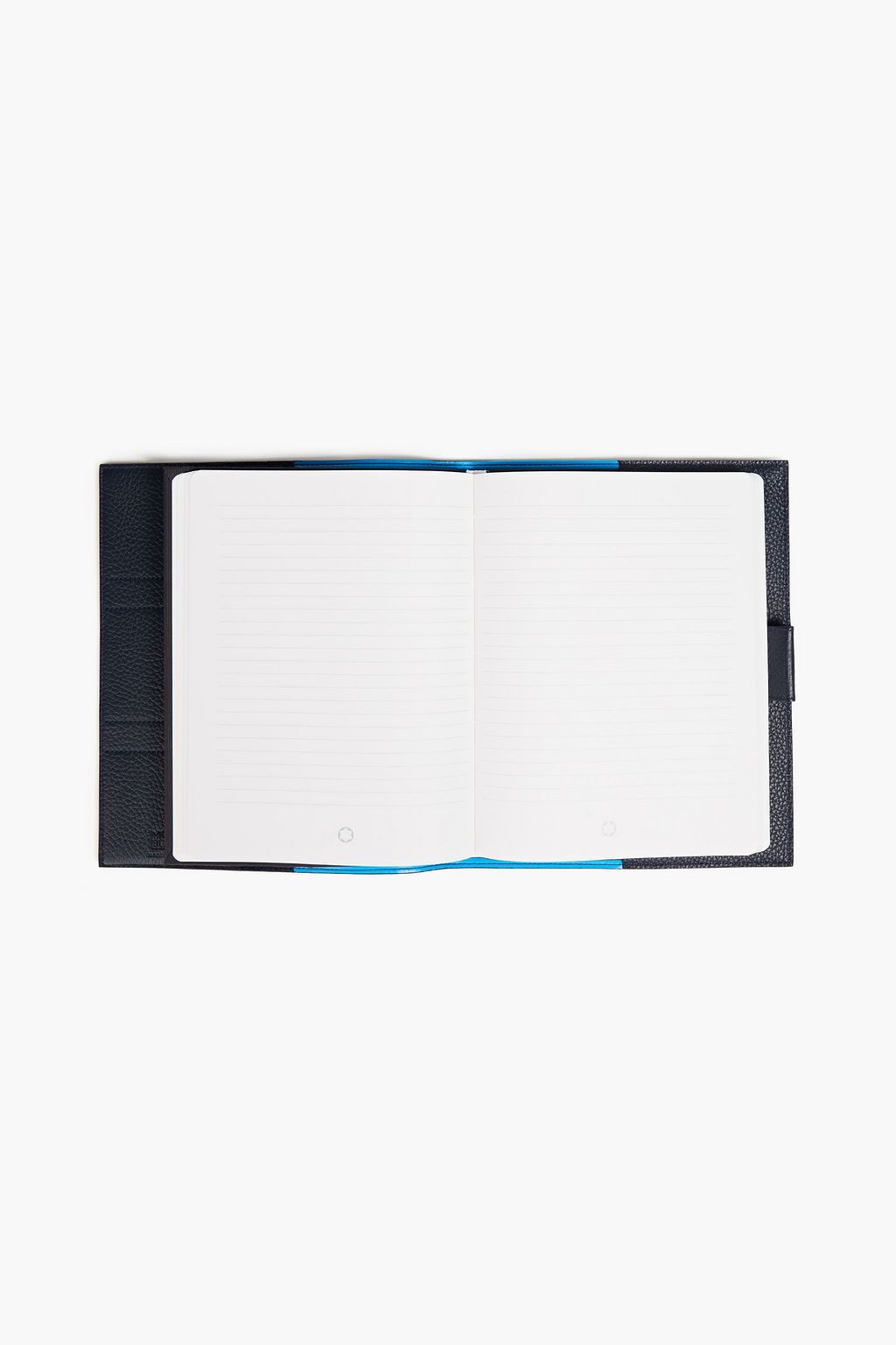 MONTBLANC Logo-appliquéd textured-leather notebook