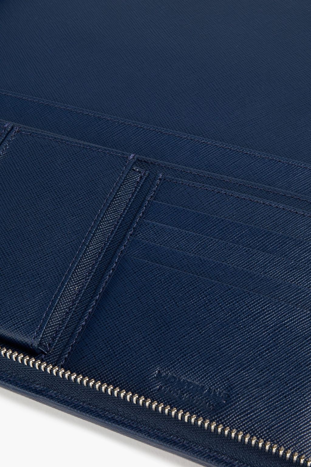 MONTBLANC Logo-appliquéd textured-leather notebook