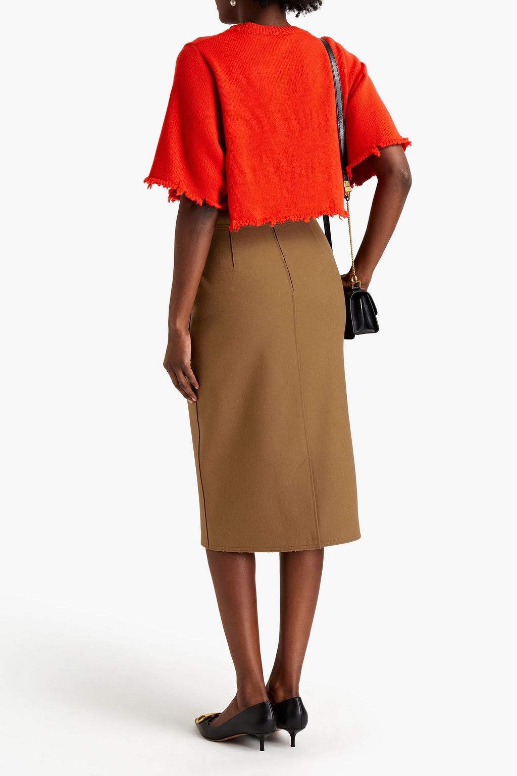 VALENTINO GARAVANI Wool-felt midi skirt