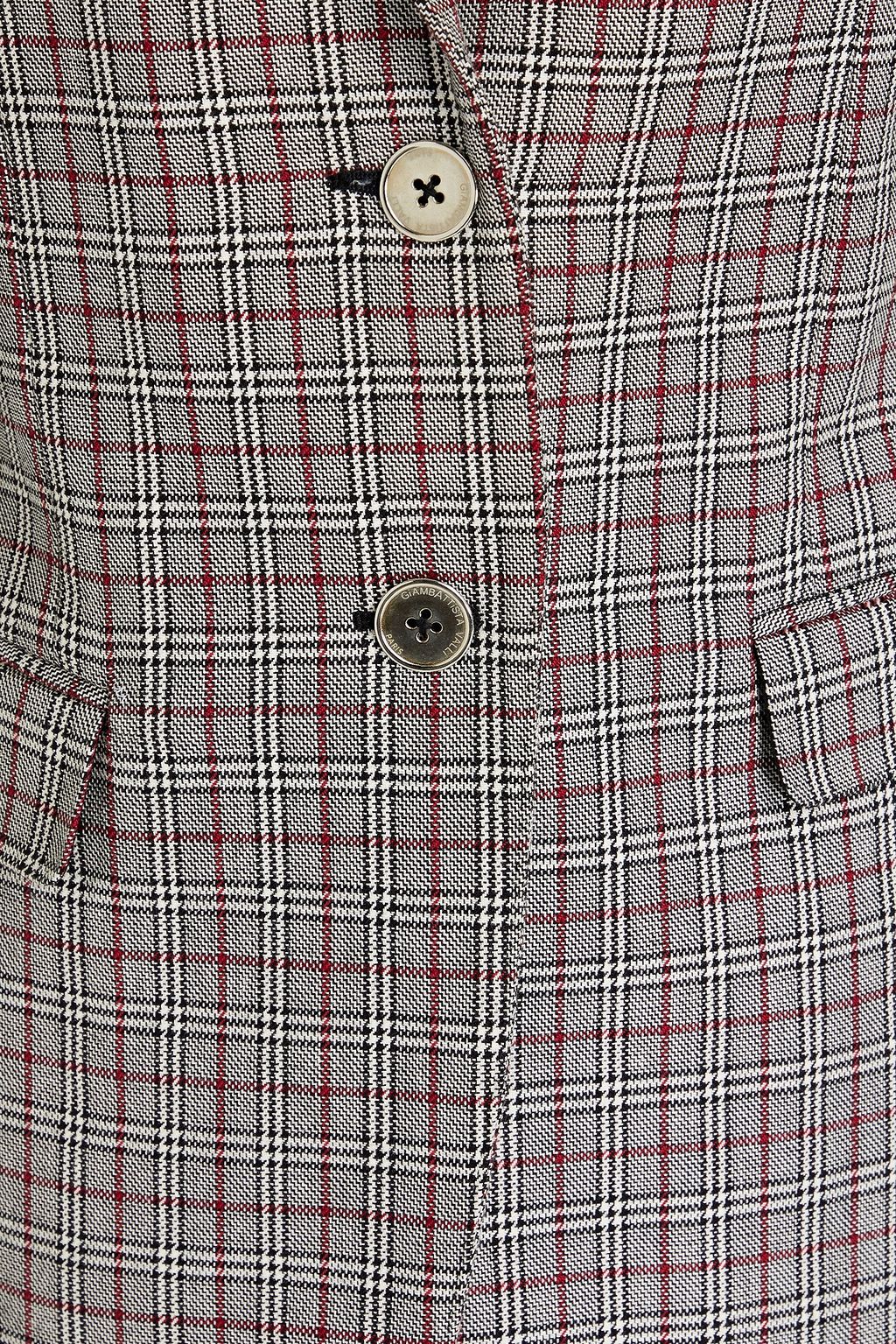 GIAMBATTISTA VALLI Prince of Wales checked wool and cotton-blend blazer