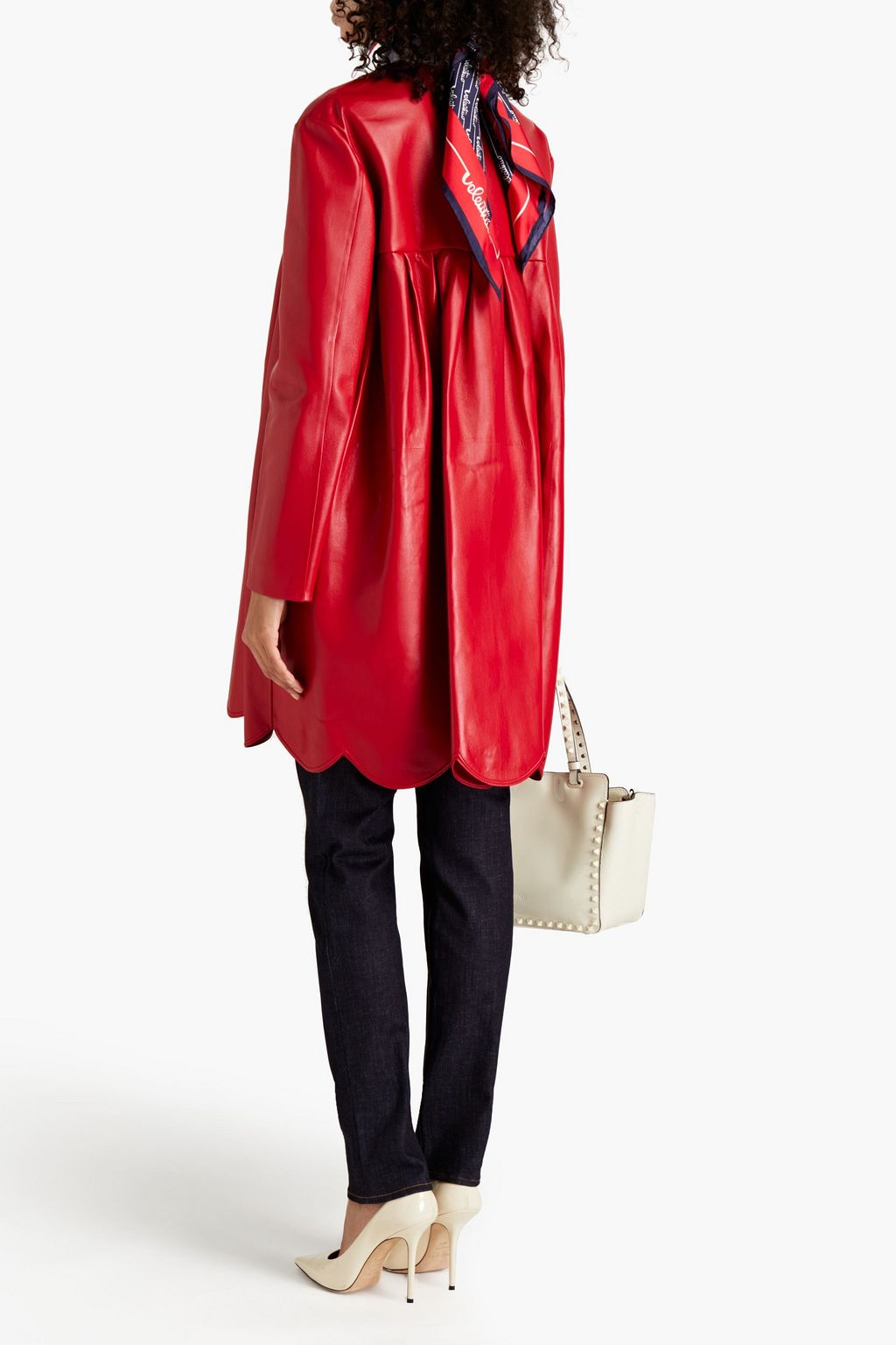 VALENTINO GARAVANI Pleated leather jacket