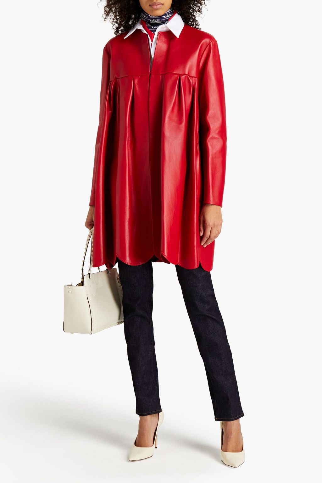 VALENTINO GARAVANI Pleated leather jacket