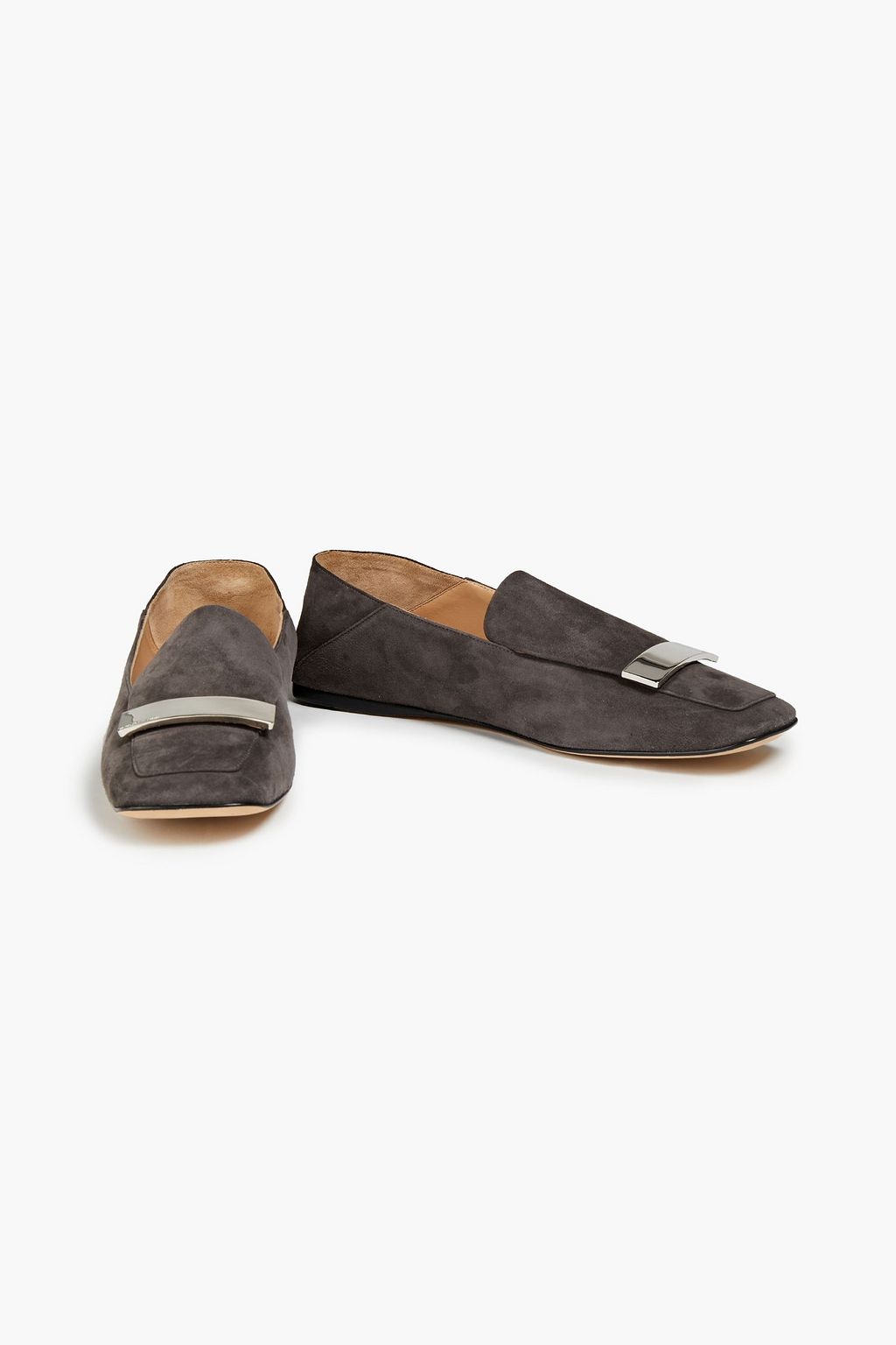 SERGIO ROSSI sr1 suede collapsible-heel loafers
