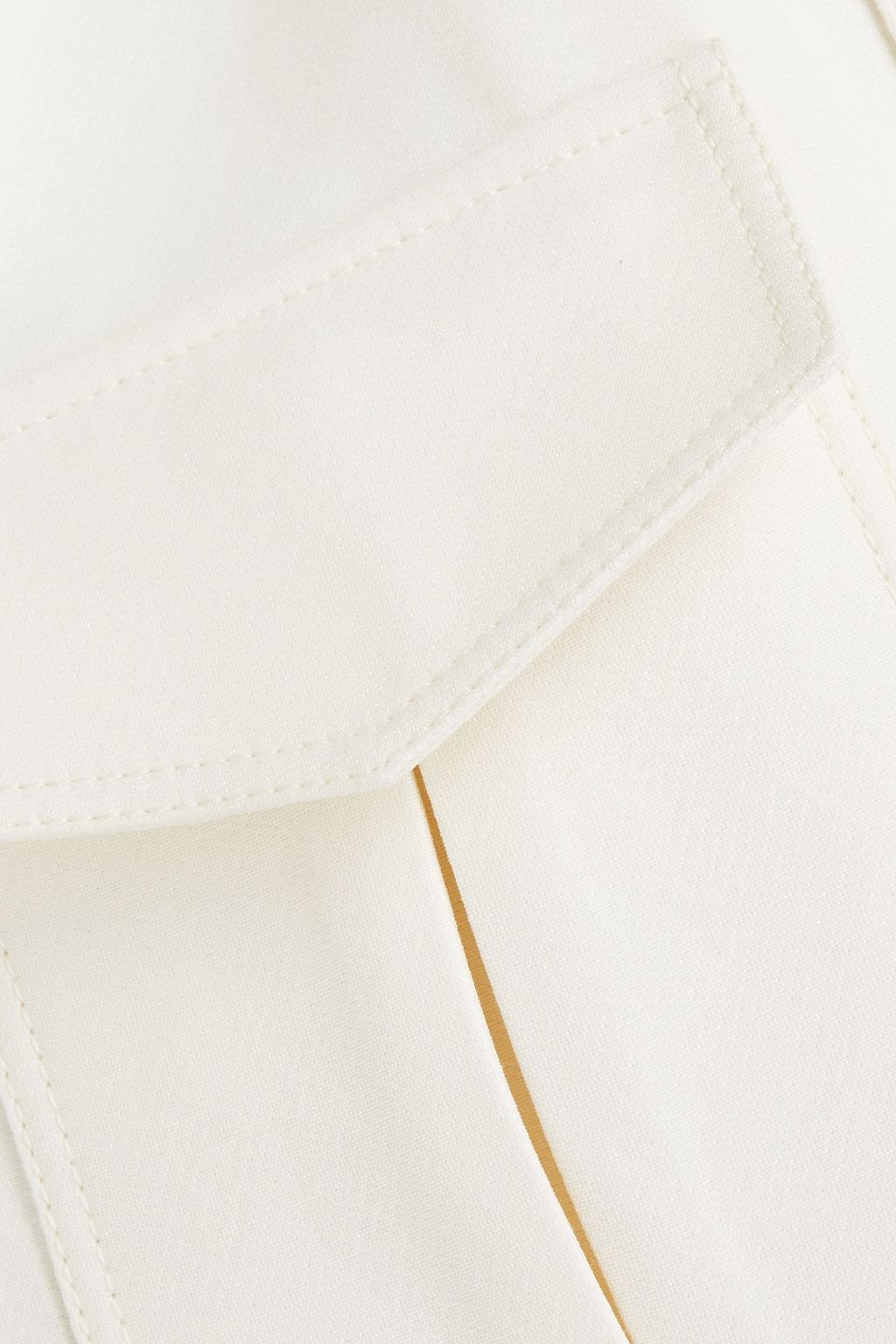 VALENTINO GARAVANI Leather-trimmed cotton and silk-blend cape