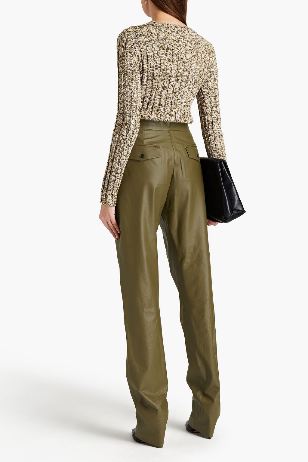 VALENTINO GARAVANI Leather tapered pants