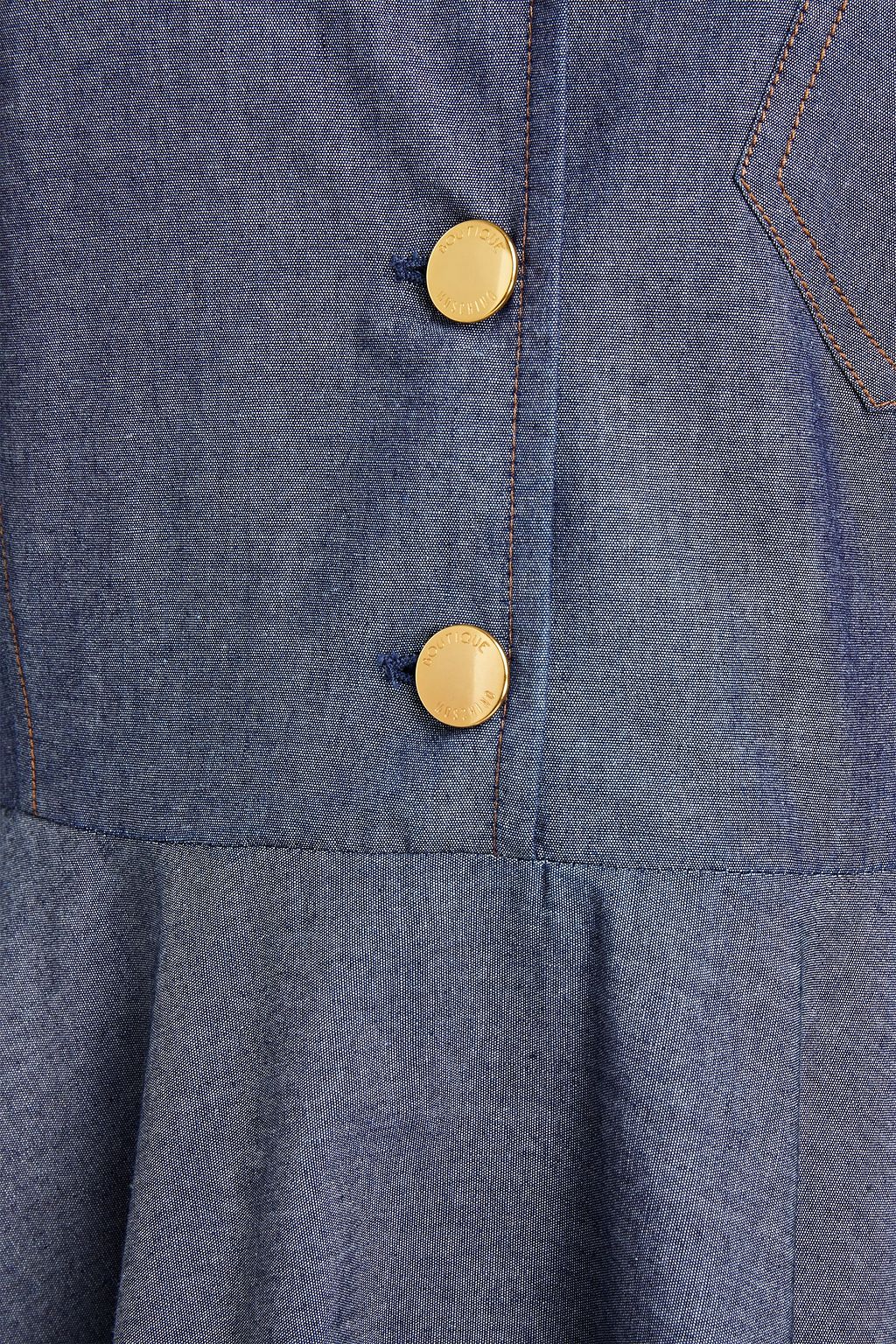 BOUTIQUE MOSCHINO Cotton-chambray midi shirt dress