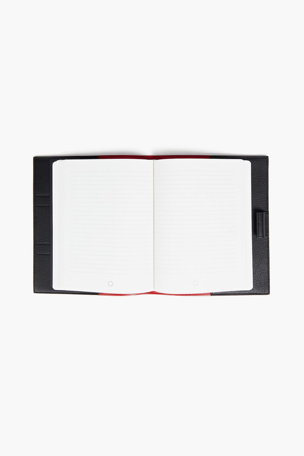 MONTBLANC Logo-appliquéd textured-leather notebook