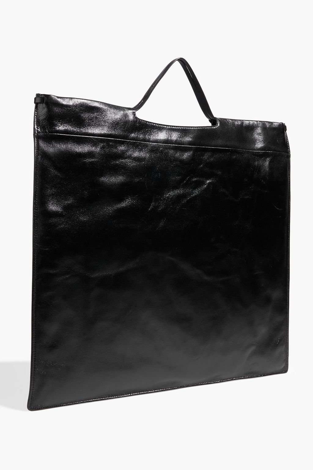 TOM FORD Glossed-leather tote