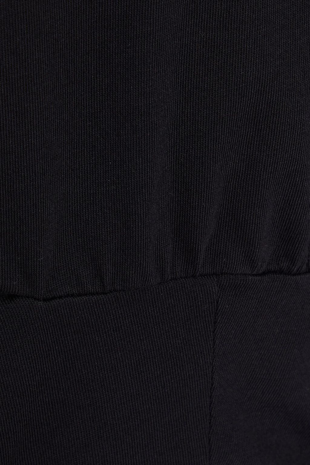 FRAME Cropped tie-front organic cotton-blend jersey tank
