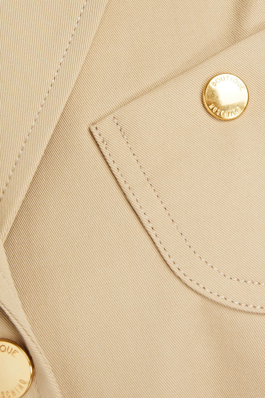 BOUTIQUE MOSCHINO Belted stretch-cotton twill blazer