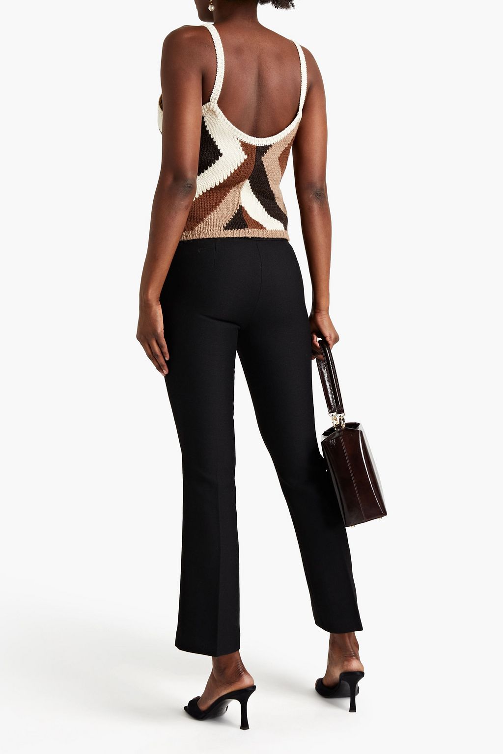 GIAMBATTISTA VALLI Intarsia-knit wool-blend top
