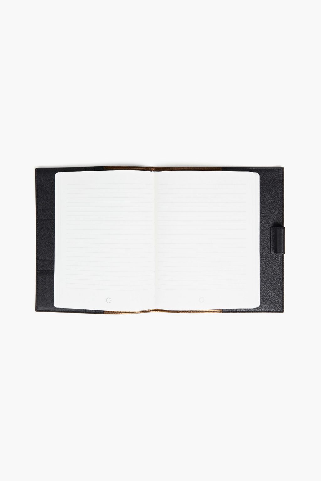 MONTBLANC Logo-appliquéd textured-leather notebook