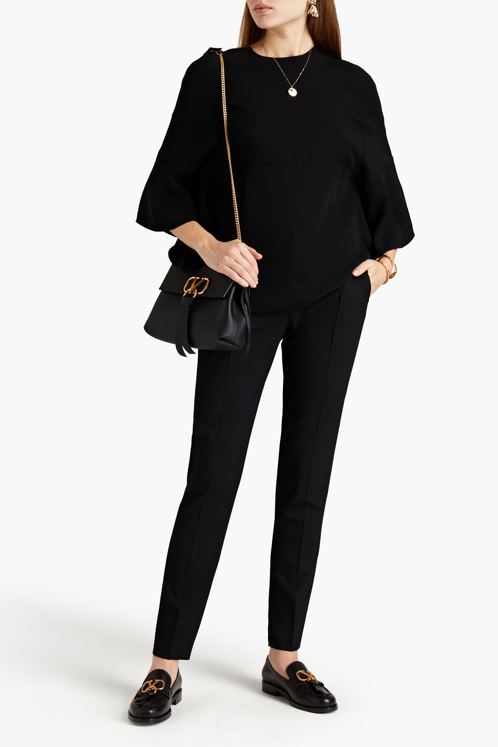 VALENTINO GARAVANI Silk-crepe top