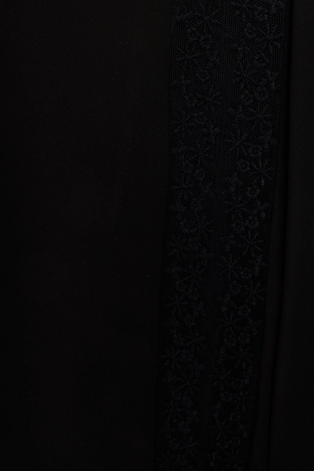 GIAMBA Paneled embroidered tulle and georgette blouse