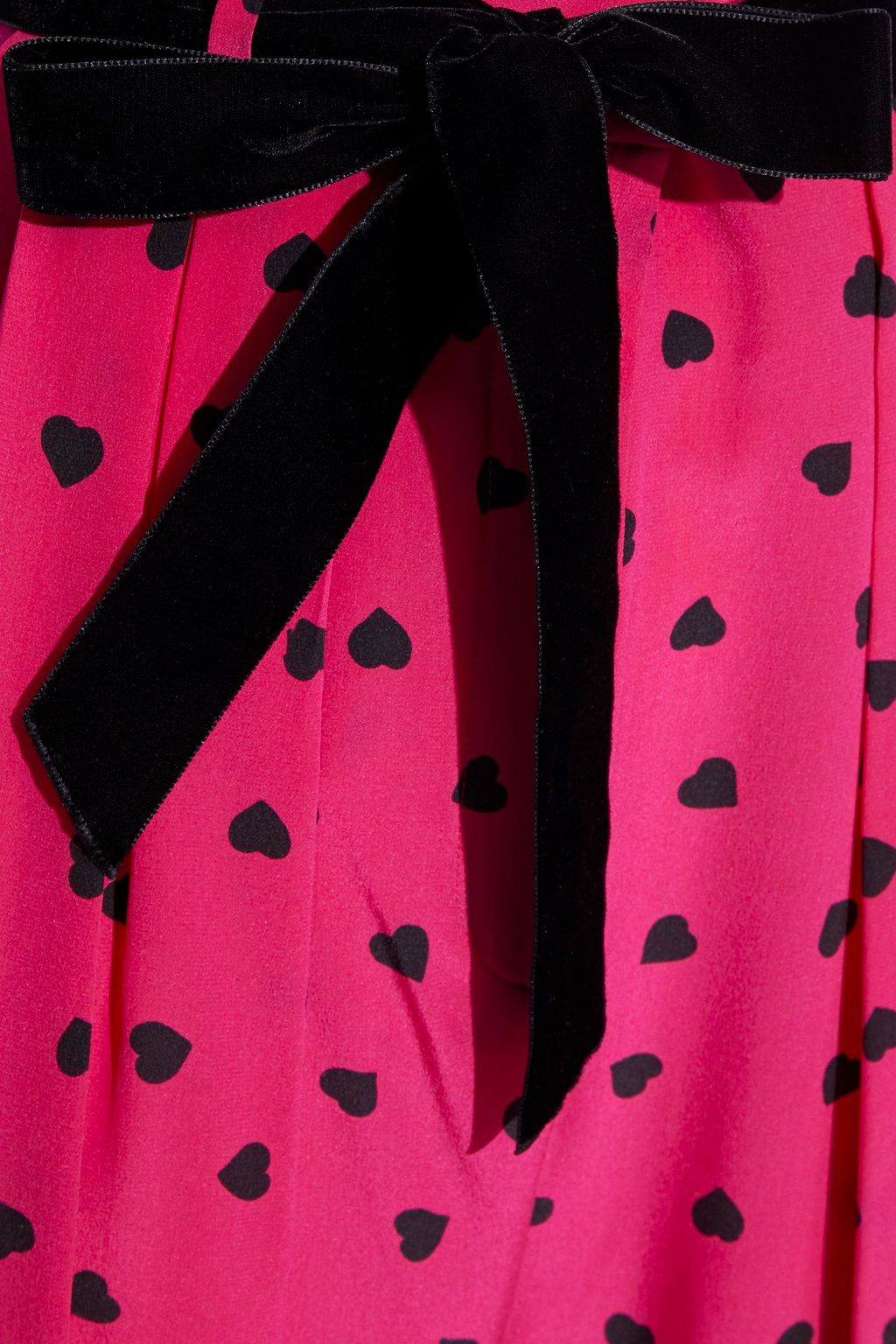 VALENTINO GARAVANI Belted printed silk crepe de chine wide-leg pants