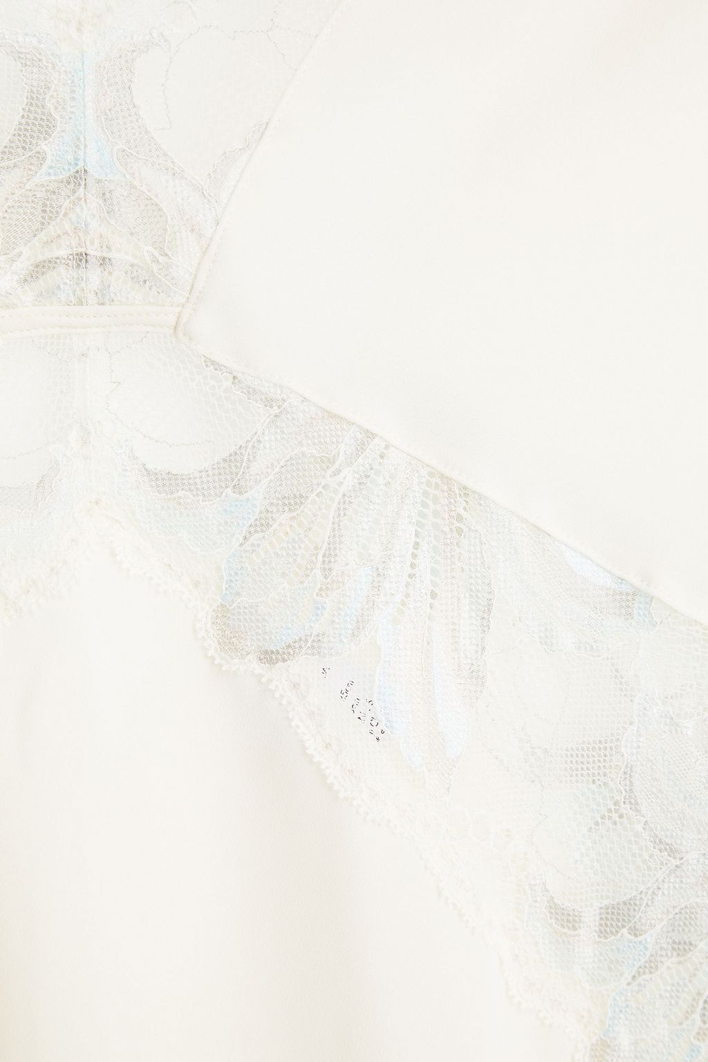CALVIN KLEIN Lace-trimmed crepe chemise