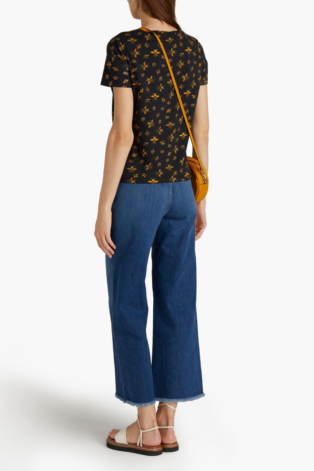 ALICE + OLIVIA Cropped high-rise wide-leg jeans