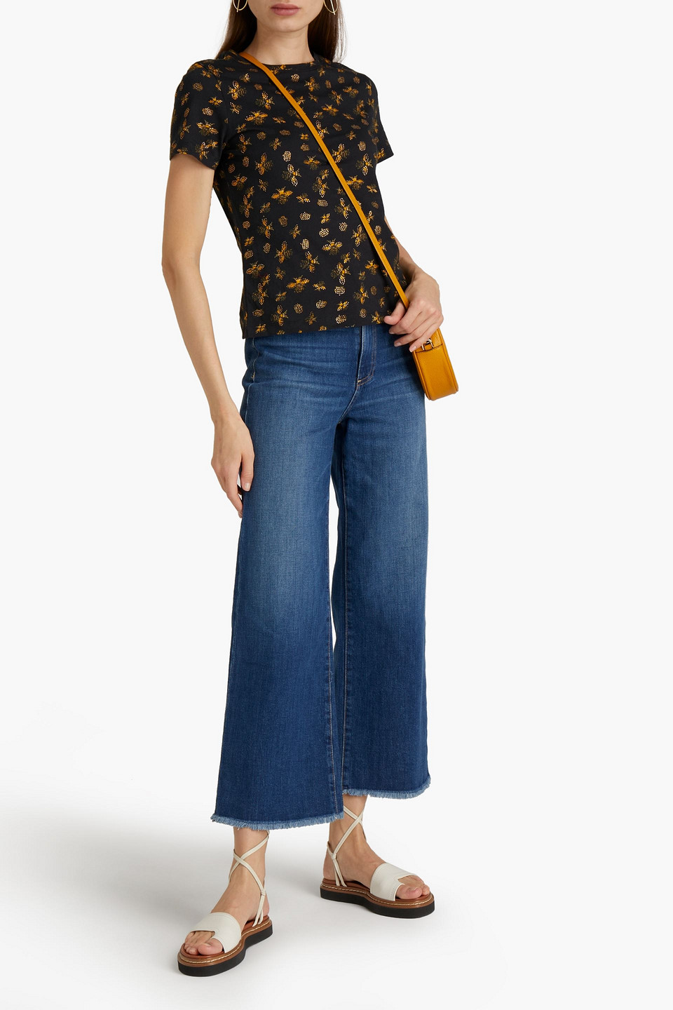 Alice And Olivia Cropped High-rise Wide-leg Jeans In Blue