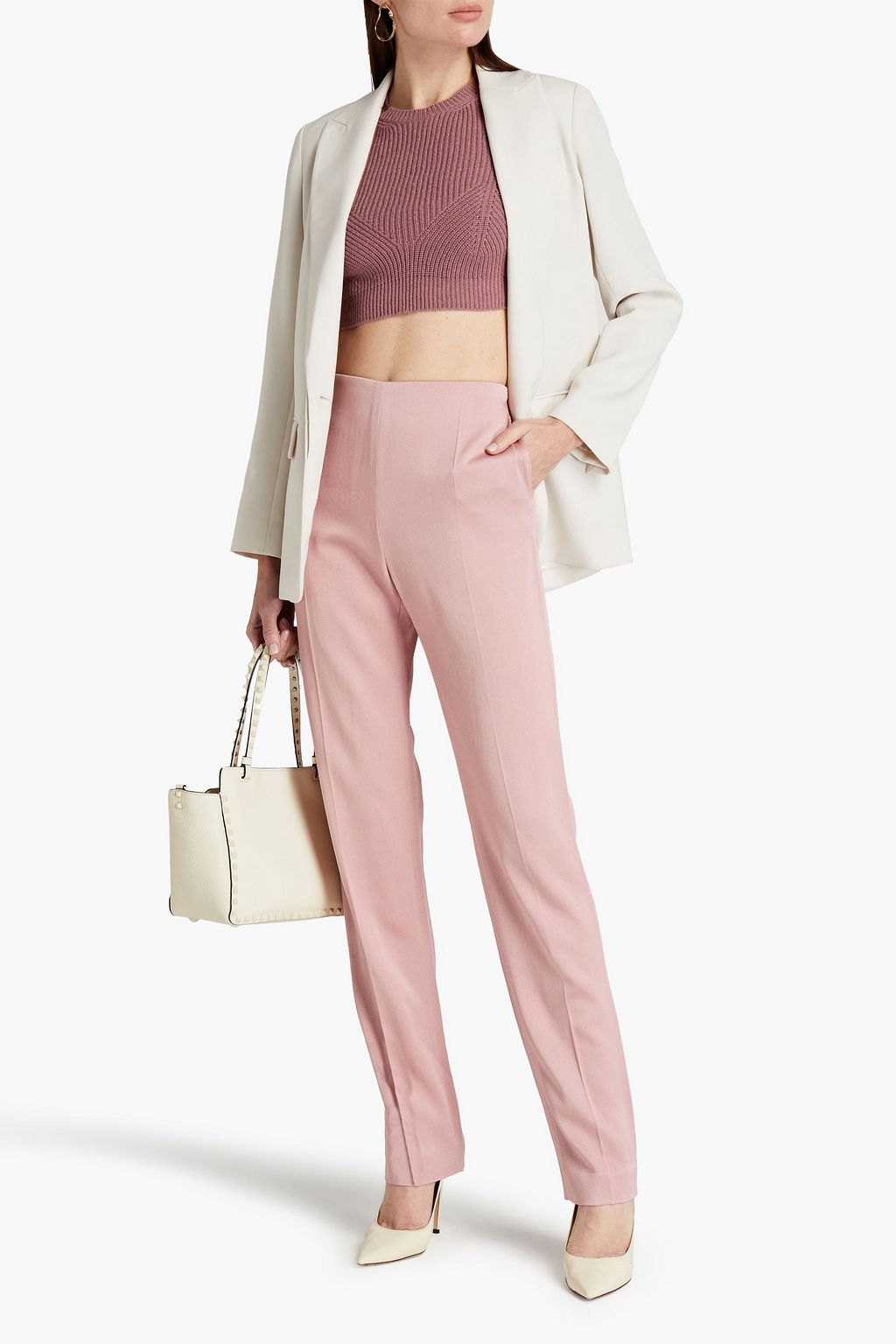 VALENTINO GARAVANI Crepe straight-leg pants