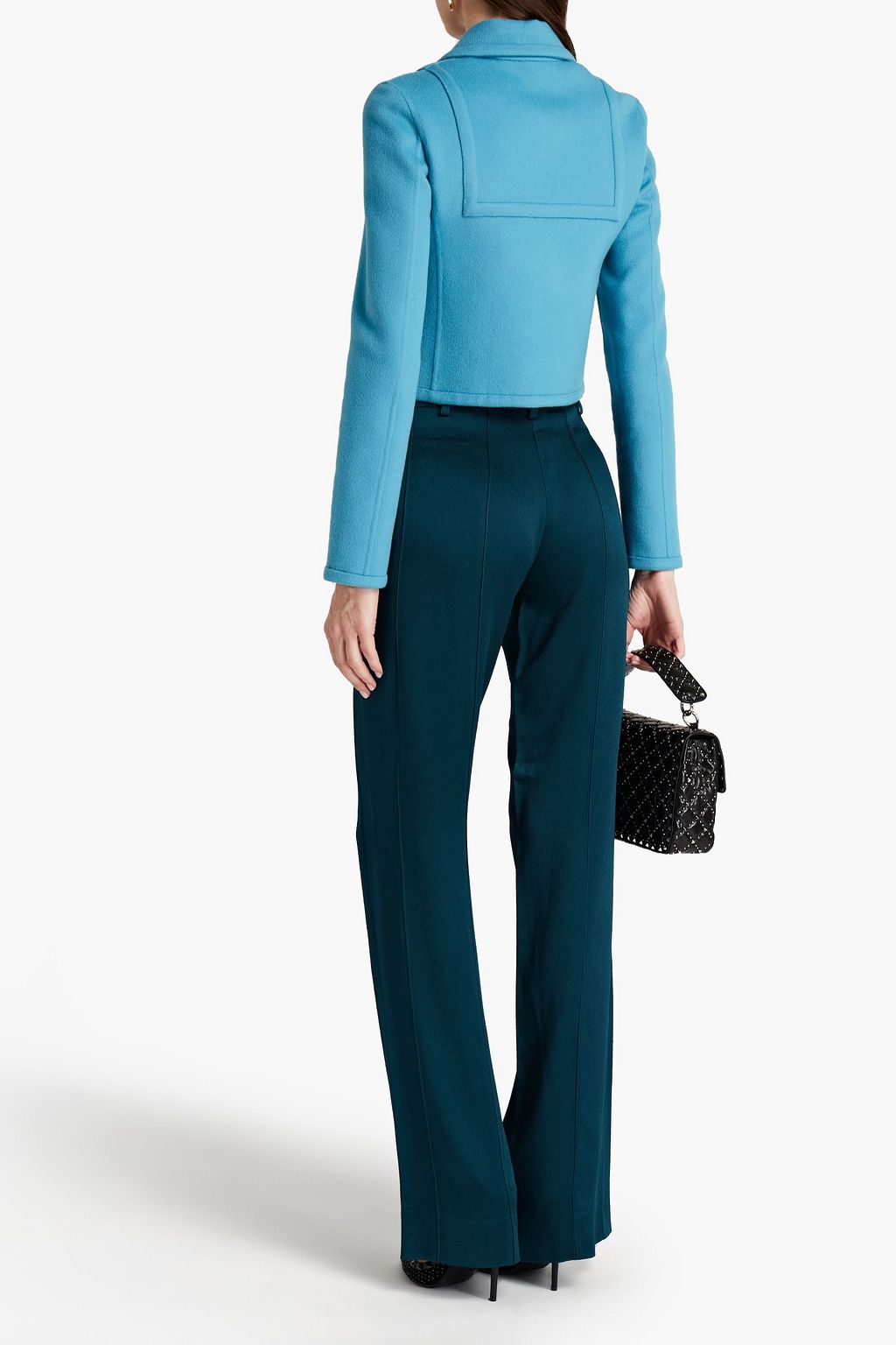 VALENTINO GARAVANI Hammered-satin straight-leg pants